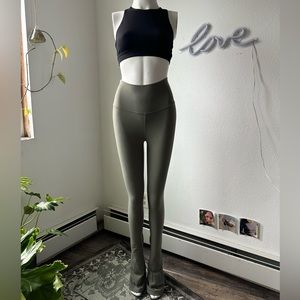 Lululemon light sage high waisted align leggings mini flares 32 length